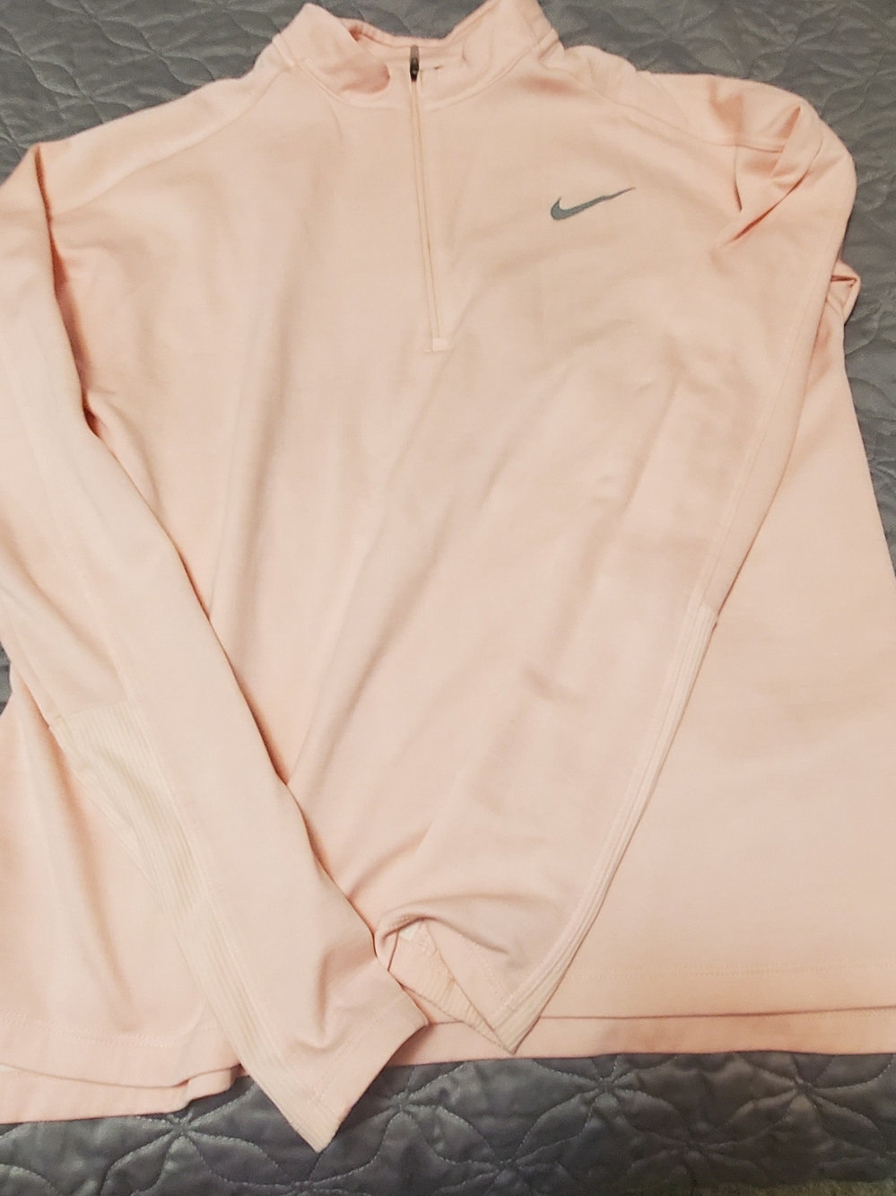Nike Women's Pale Pink Half-Zip Utility Pullover